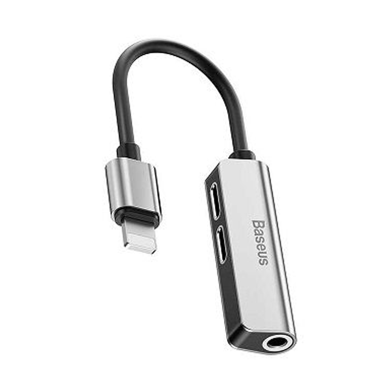 Baseus L52 3-in-1 iP Male to Dual iP & 3.5mm Female Adapter Baseus L52 3-in-1 iP Male to Dual iP & 3.5mm Female Adapter