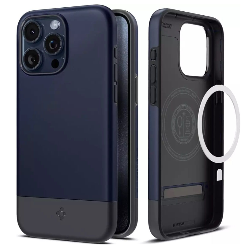 Spigen iPhone 15 Pro Style Armor Magfit Case Midnight Indigo Spigen iPhone 15 Pro Style Armor Magfit Case Midnight Indigo
